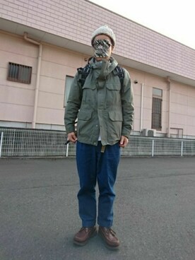 「BEAVER（ビーバー）のアイテム（バックパック/リュック）」を使った、ハシタケさん（メンズ・171cm）の春コーディネート