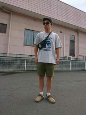 「F/CE. （エフシーイー）のアイテム（キャップ）」を使った、ハシタケさん（メンズ・171cm）の夏コーディネート