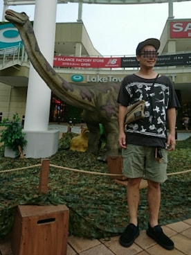 「AlexanderLeeChang（アレキサンダーリーチャン）のアイテム（Tシャツ/カットソー）」を使った、ハシタケさん（メンズ・171cm）の夏コーディネート