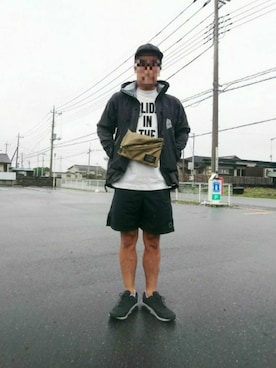 「and wander（アンドワンダー）のアイテム（マウンテンパーカー）」を使った、ハシタケさん（メンズ・171cm）の秋コーディネート