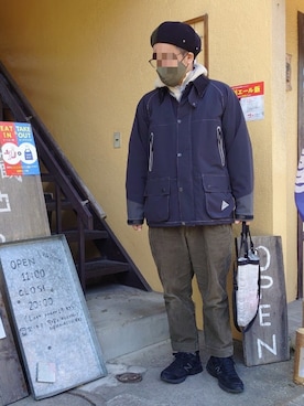 「アイテム（ブルゾン）」を使った、ハシタケさん（メンズ・171cm・40代）の冬コーディネート