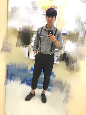 「九分褲」｜EricZhongさん（メンズ・178cm）の秋コーディネート