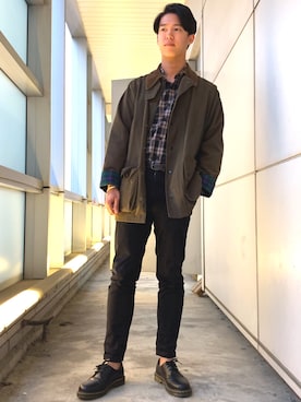 「秋冬」｜「アイテム（ダッフルコート）」を使った、EricZhongさん（メンズ・178cm）の秋コーディネート