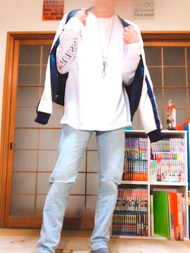 「TRANS CONTINENTS（トランスコンチネンツ）のアイテム（その他アウター）」を使った、りくさん（メンズ・170cm）の秋コーディネート