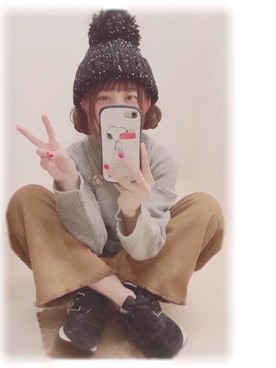 「茶色」｜「アイテム（PC・スマホグッズ/家電）」を使った、ぷぷこ   ༘*﻿さん（レディース・151cm）の秋コーディネート