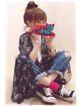 「CONVERSE（コンバース）のCONVERSE コンバース ジャック パーセル / JACK PURCEL（スニーカー）」を使った、ぷぷこ   ༘*﻿さん（レディース・151cm）の春コーディネート