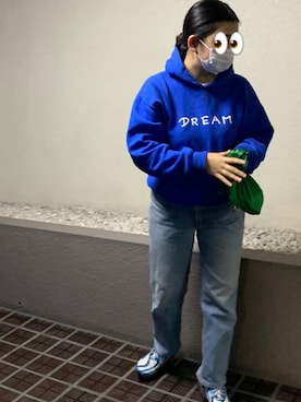 「OPENING CEREMONY（オープニングセレモニー）のアイテム（パーカー）」を使った、るさん（レディース・166cm）の春コーディネート