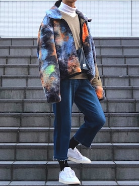 「A.A.Spectrum（エーエースペクトラム）のアイテム」を使った、LEONさん（メンズ・178cm）の冬コーディネート