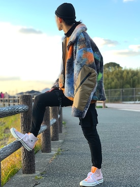 「A.A.Spectrum（エーエースペクトラム）のアイテム」を使った、LEONさん（メンズ・178cm）の春コーディネート