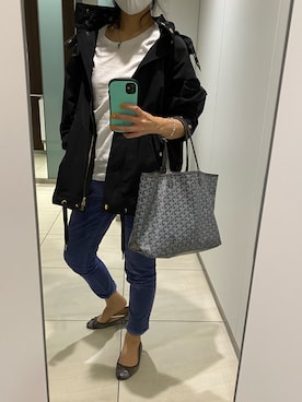 「WOOLRICH（ウールリッチ）のアイテム（ブルゾン）」を使った、mimiさん（レディース・154cm）の秋コーディネート