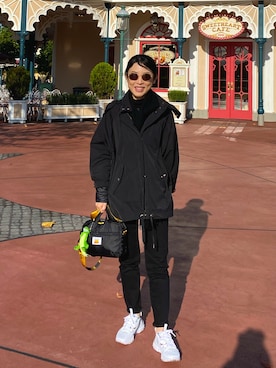 「WOOLRICH（ウールリッチ）のアイテム（ブルゾン）」を使った、mimiさん（レディース・154cm）の秋コーディネート