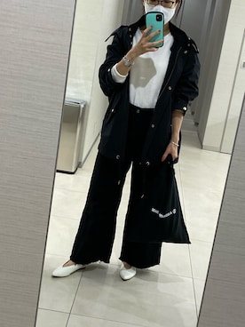 「WOOLRICH（ウールリッチ）のアイテム（ブルゾン）」を使った、mimiさん（レディース・154cm）の夏コーディネート