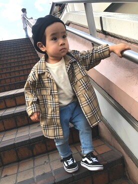 「2歳3ヶ月」｜「アイテム（パンツ）」を使った、misaki 𓂃︎𓃟 ⋆さん（キッズ・90cm）の春コーディネート