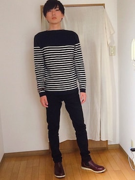 「CEDAR CREST（セダークレスト ）のアイテム（ブーツ）」を使った、Zakさん（メンズ・180cm）の春コーディネート
