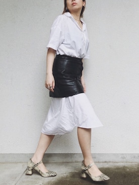 「STYLENANDA（スタイルナンダ）のアイテム（シャツ/ブラウス）」を使った、Dzung Phuong Nguyenさん（レディース・155cm）の夏コーディネート