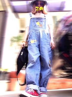 「FILA」｜「アイテム（オールインワン・サロペット）」を使った、こめさん（レディース・148cm）の春コーディネート