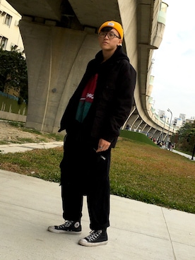 「staple（ステイプル）のアイテム」を使った、YellowBJさん（メンズ・176cm）の冬コーディネート