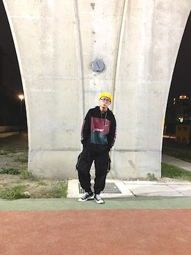 「staple（ステイプル）のアイテム」を使った、YellowBJさん（メンズ・176cm）の冬コーディネート