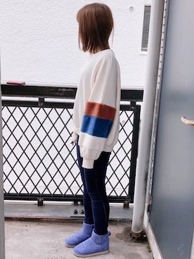「one way（ワンウェイ）のアイテム（スウェット）」を使った、marinaさん（レディース・171cm）の冬コーディネート