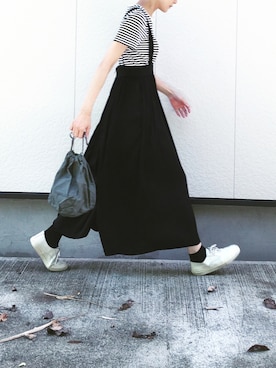 「EN ROUTE（アンルート）のアイテム（バッグ）」を使った、nanikaさん（レディース・164cm）の秋コーディネート