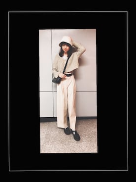 「A land（エーランド）のアイテム（ブルゾン）」を使った、Sherry Hykさん（レディース・170cm）の春コーディネート