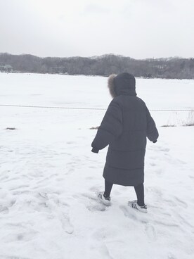 「ohotoro」｜「アイテム（ダウンジャケット/コート）」を使った、ayananさん（レディース・153cm）の冬コーディネート