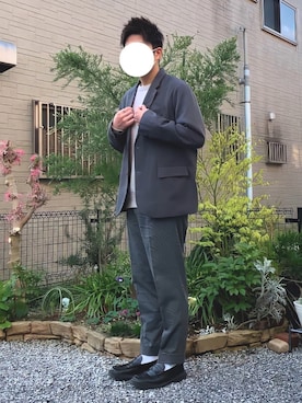 「FREAK'S STORE（フリークスストア）のアイテム（テーラードジャケット）」を使った、のむさんさん（メンズ・173cm）の春コーディネート