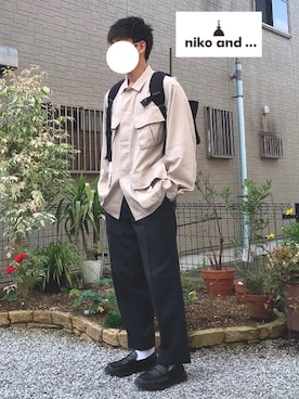 のむさんさん（メンズ・173cm）の春コーディネート