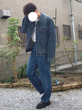 「シップス」｜「アイテム（デニムジャケット）」を使った、のむさんさん（メンズ・173cm）の秋コーディネート