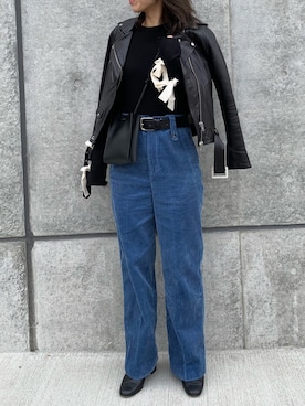 「DRWCYS（ドロシーズ）のアイテム（ジャケット/アウター）」を使った、yumiさん（レディース・159cm）の冬コーディネート