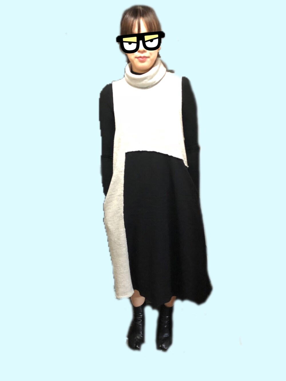 「Y's、Maison Margiela」｜「Y'sのアイテム（ワンピース、その他）」を使った、6______6iioさん（レディース・174cm）の秋コーディネートの1枚目の写真