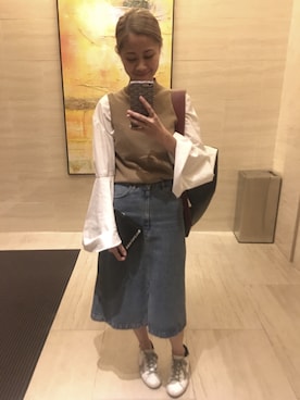 「WEAR」｜「アイテム（その他）」を使った、Rebeccaさん（レディース・158cm）の冬コーディネート