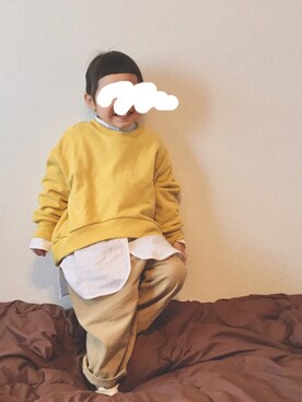 「アイテム（スウェット）」を使った、naaaさん（キッズ・90cm）の春コーディネート