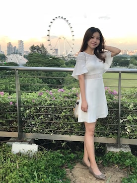 「sandro（サンドロ）のアイテム（ワンピース/ドレス）」を使った、Chen Yingさん（レディース・163cm）の冬コーディネート