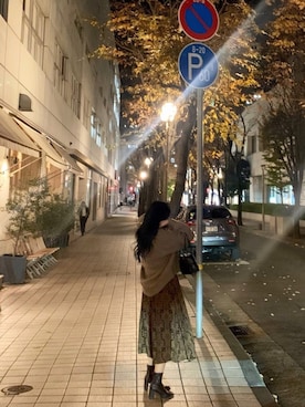 「LOWRYS FARM（ローリーズファーム）のストレッチヒールブーツ　851418（ブーツ）」を使った、omiさん（レディース・163cm）の冬コーディネート