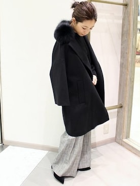 「plage（プラージュ）のアイテム（その他アウター）」を使った、Yuiさん（レディース・157cm）の冬コーディネート