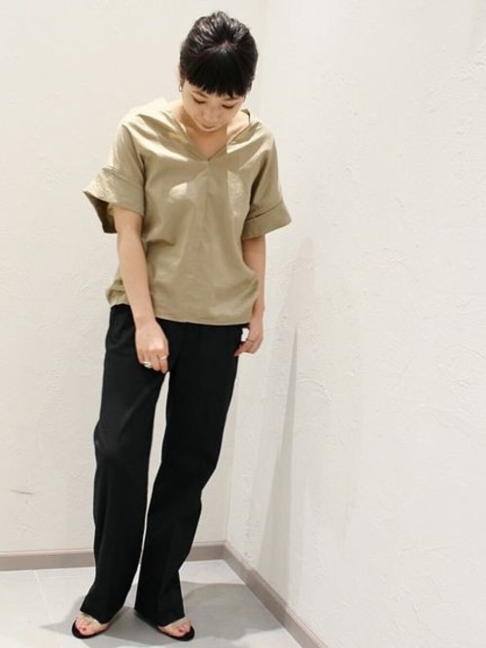 plage  コットンサテンブラウス plage（プラージュ）の「コットンワッシャーサテンブラウス◇（シャツ