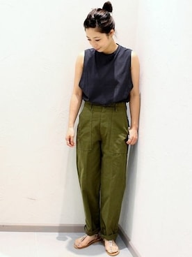 「K.JACQUES（ケイジャック）のアイテム」を使った、Yuiさん（レディース・157cm）の夏コーディネート