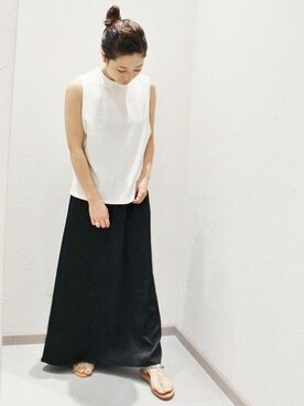 「K.JACQUES（ケイジャック）のアイテム」を使った、Yuiさん（レディース・157cm）の夏コーディネート