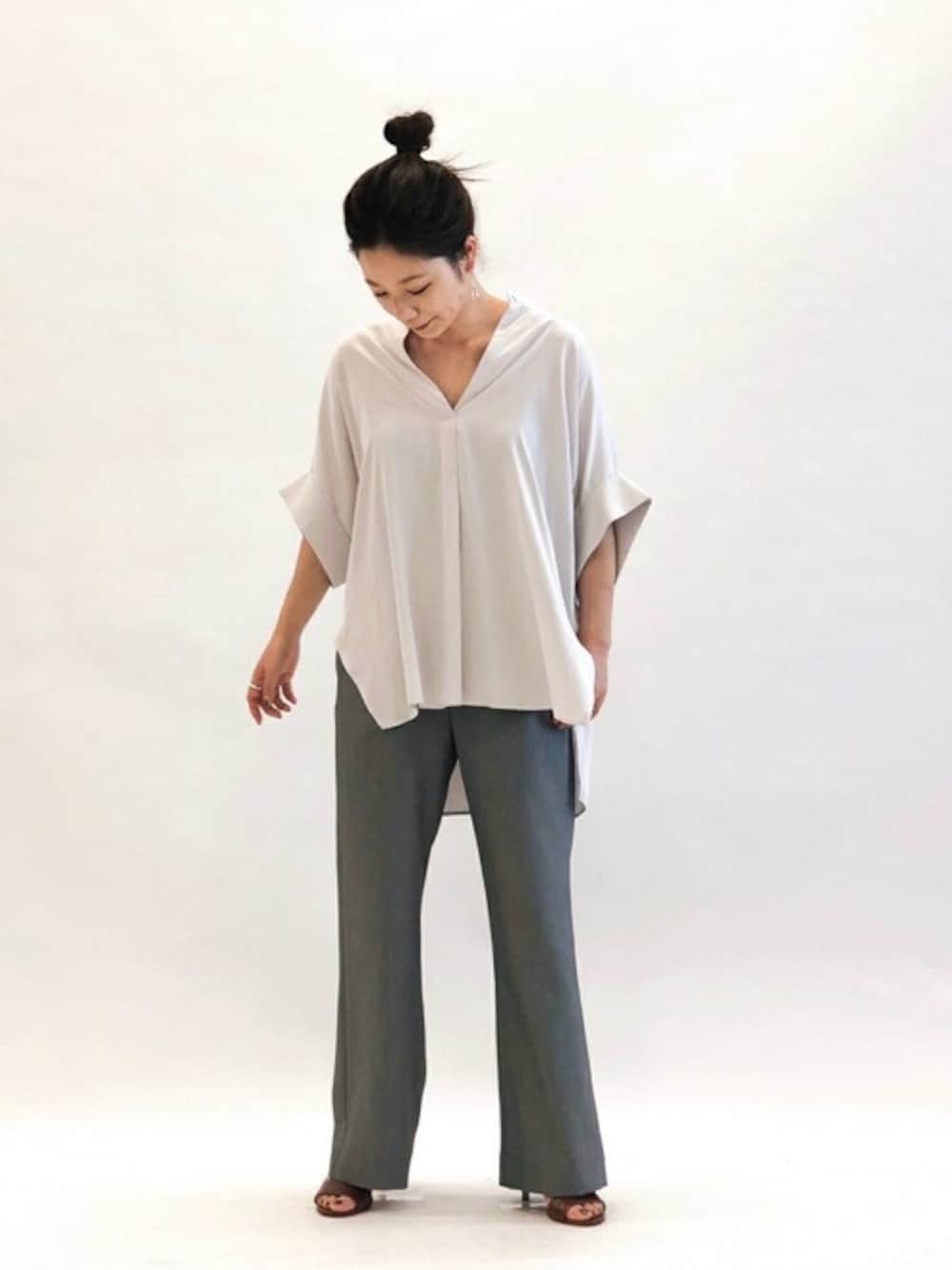 plage ブラウス　RY/PE over BL ブラック（墨黒） plage（プラージュ）の「RY/PE over ブラウス◇（シャツ