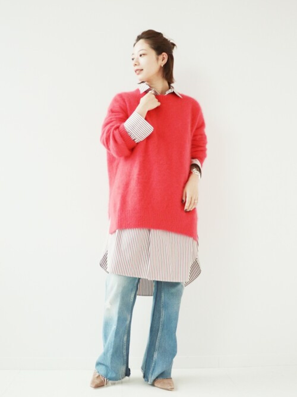 Fur クルースリットプルオーバー◇を使った人気ファッション