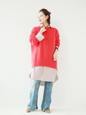 Fur クルースリットプルオーバー◇を使った人気ファッション