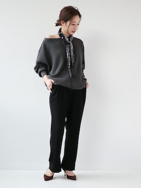 「plage（プラージュ）のアイテム（パンツ）」を使った、Yuiさん（レディース・157cm）の秋コーディネート