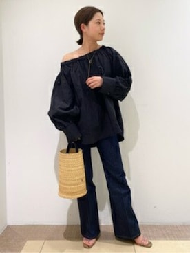 「肌見せ」｜Yuiさん（レディース・157cm）の春コーディネート