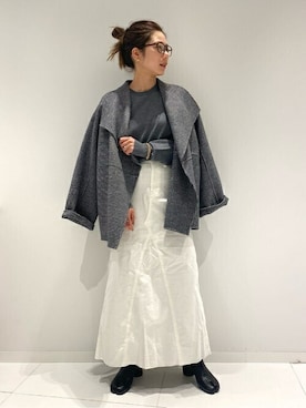 「マキシスカート」｜「アイテム（その他アウター）」を使った、Yuiさん（レディース・157cm）の冬コーディネート