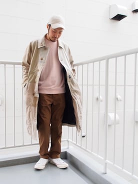 「Rebuild by Needles（リビルドバイニードルス）のアイテム」を使った、佐藤嘉紀さん（メンズ・174cm）の春コーディネート