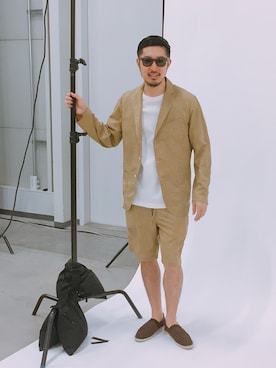 「LABRAT（ラブラット）のアイテム」を使った、佐藤嘉紀さん（メンズ・174cm）の春コーディネート