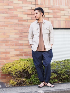 「B:MING by BEAMS」｜佐藤嘉紀さん（メンズ・174cm）の春コーディネート