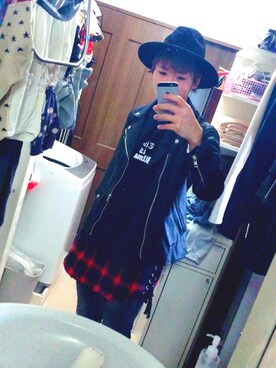 「semantic design（セマンティックデザイン）のアイテム（帽子）」を使った、せいやさん（メンズ・175cm）の春コーディネート