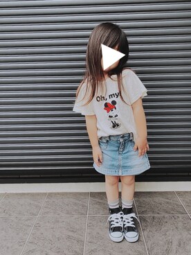 「アイテム（その他、ホワイト系）」を使った、ra⋆yuさん（キッズ・110cm）の春コーディネート